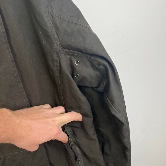 Orvis Men's Heritage Field Coat Brown Barn Wax Jacket Size L - Picture 4 of 8